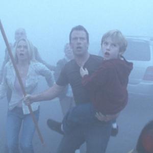 Still of Thomas Jane Laurie Holden and Nathan Gamble in The Mist 2007