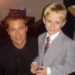 Brad Pitt and Nathan Gamble.