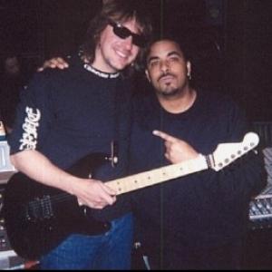 Richie Sambora  Dutch during the recording session for Im Wanted featuring Richie Sambora performed by Kel Spencer for the Wild Wild West Soundtrack Pacifique Recording Studios North Hollywood CA 1999