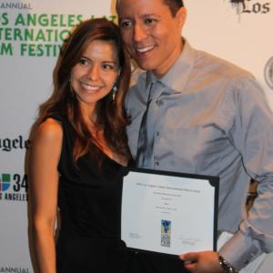 A Winner Yancey Arias y Anna Carolina Alvim  the 14th Los Angeles Latino International Film Festival 2010 Photo by Big Dave Burleigh Assistant House Photog Security