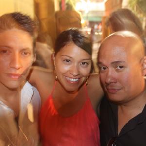 (Lt-Rt) Carlos Chalabi, Gina Rodriguez, Actress (centre) y Francisco Ordonez, Director of 