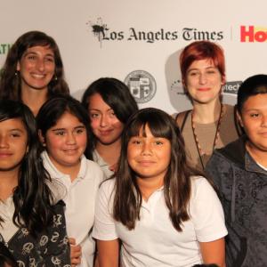 The 14th Los Angeles Latino International Film Festival  Lauren Mucciolo Screenwriter Lt Yvette Edery Director Rt Students of LA Academy School Los Angeles Ca LAUSD 2010 