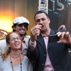 Kike Santander y Friends a fun selfie moment  14th Los Angeles Latino International Film Festival 2010 Photo by Big Dave Burleigh  Assistant House Photog Security
