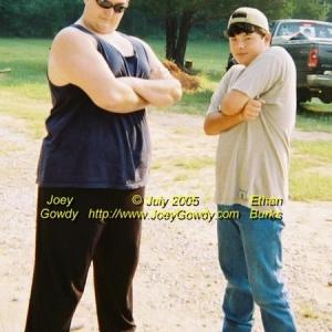 Joey Gowdy and Ethan Burks in Hickory Flat Mississippi in July 2005