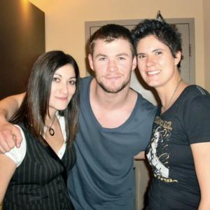 With Chris Hemsworth and Vega Vendetta at the Red Dawn wrap party 2009.