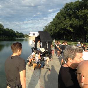 Filming Parks and Recreation on the Washington Mall, Washington D.C. Fall 2014