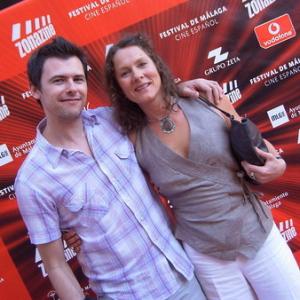 Angela Pugh with LA CICATRIZ co-star Ludo Tattevin at Malaga Film Festival 2005