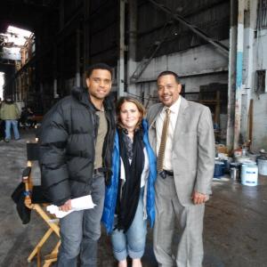 Mike Ealy on set of 