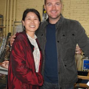 With Chris ODonnell at NCIS Los Angeles Feb 2012