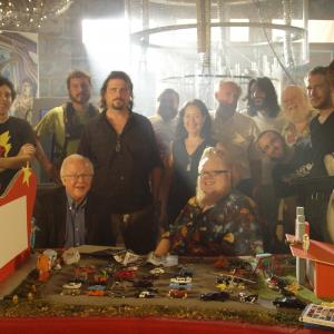 Cast  Crew on the set of Aint It Cool With Harry Knowles