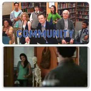 Natalina Maggio on Community playing the dumb med student that thinks Anthropology class is Anesthesiology