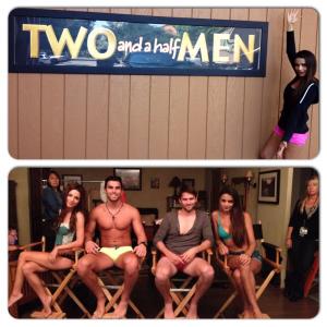 Natalina Maggio on set of Two and a half Men