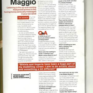 FHM Magazine writes a celebrityactress article on Natalina Maggio and mentions that Listening to the upcoming actress is unbelievable etc Amazing cute voice