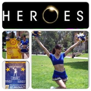 Natalina Maggio plays a Cheerleader on Heroes that tries to recruit Hayden Panettiere's character Claire into college cheerleading.
