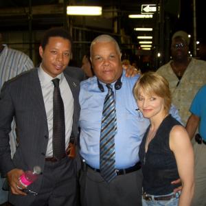 Terence Howard Neil Carter Jodie Foster filming The Brave One August 2006