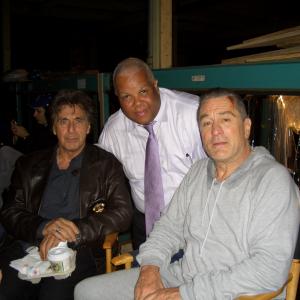 Al Pacino, Neil Carter, Robert DeNiro filming on set of 