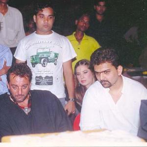With Sanjay Dutt & Gaurang Doshi during the shooting of 