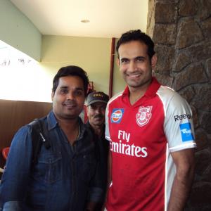 With Irfan Pathan One of my favorite cricketer