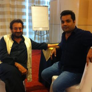 with Shekhar Kapoor Still remember Mr India It was nice talking to him about film making
