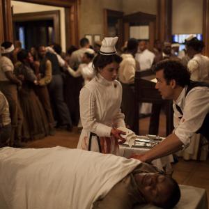 Still of Clive Owen and Eve Hewson in The Knick 2014