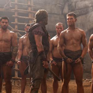 Still of Manu Bennett and Liam McIntyre in Spartacus Blood and Sand 2010