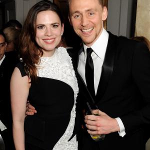 Tom Hiddleston and Hayley Atwell at event of E! Live from the Red Carpet The 2013 British Academy Film Awards 2013