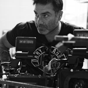 Director Marcelo Bukin on the set.