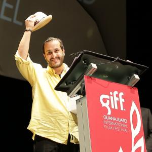 Mahdi Fleifel, winner of the Best Documentary Feature for A WORLD NOT OURS - Guanajuato International Film Festival, Mexico in 2013