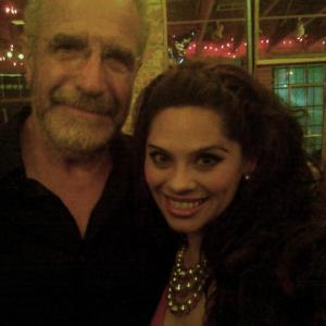 Cinematographer Javier Aguirresarobe and actress Magi Avila at the A Better Life wrap party