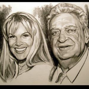 portrait done for Rodney Dangerfield and his wife delivered a week before his final surgery one of my fondest memories is communicating with him