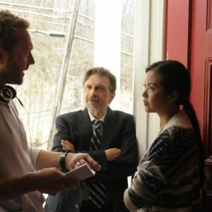 Jenn Liu and Dennis Boutsikaris on the set of The Inherited, directed by Devon Gummersall