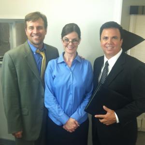 Scott Kera OBryon and Nick Ventura on the set of a commercial shoot for Parker Waichman Virginia Beach VA August 2012