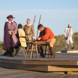 Scott Rollins as Capt. John Smith in the outdoor drama 1607:FIRST LANDING at Fort Story Virginia Beach VA 2009