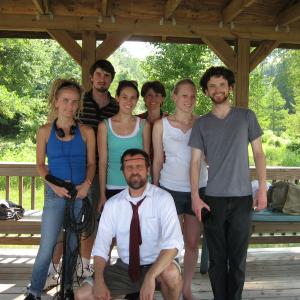 The cast  crew of the short film DESULTORY RESEARCH AT OATES LAB May 2010