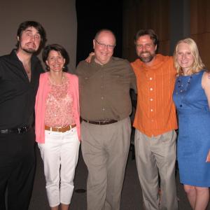 Thomas Baumgardner, Frances Mitchell, Chris Hull, Scott Rollins, and Annie Lewis at the premiere of DESULTORY RESEARCH AT THE OATES LAB Williamsburg, VA July 2011