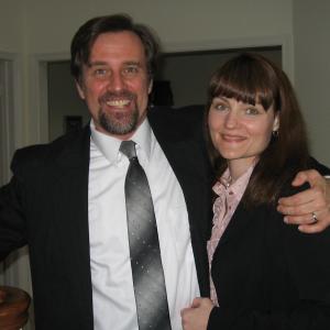 Scott (as Steve Heidebrecht) and Lynn Rollins (as Ivy Weston) at a publicity photo shoot for AUGUST:OSAGE COUNTY Virginia Beach, VA March 2012