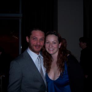 Tom Hardy and Katy Sullivan opening night of THE LONG RED ROAD