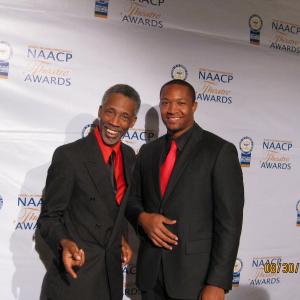right to left Chester Whitmore and Phillip Marshall Tyler at the NAACP Theatre Awards