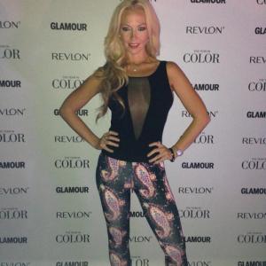 Liz Fuller arrives at Revlon Glamour party at The London hotel Los Angeles Oct 2013