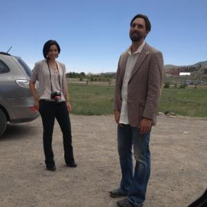 Chris with Director Zoe Quist on location with RAW CUT