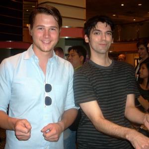 Evan King and Director Heath Gresham at the premier of 'One Happy Pier' (2011)