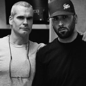 Henry Rollins and Gabriel Carrer during the recording session for 