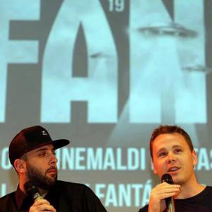 Director Gabriel Carrer and writer Angus McLellan at the press conference for the Bilbao Fantasy Film Festival in Spain