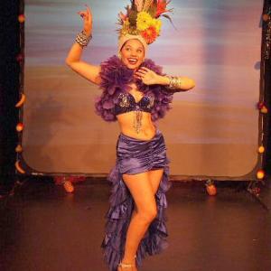 Magi Avila is Carmen Miranda! from Carmen MirandaThe Lady In The Tutti Frutti Hat