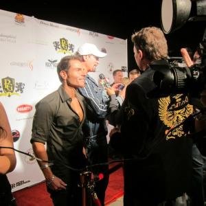 Jason at the PlayBoy Mansion Summer Solstice July 2011 Red Carpet special event