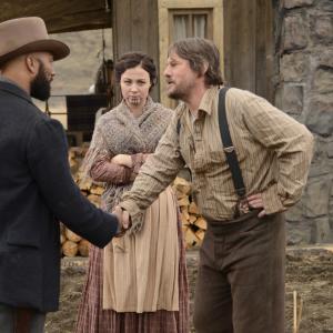 Still of Duncan Ollerenshaw and Robin McLeavy in Hell on Wheels 2011