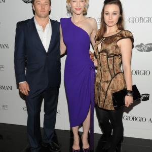 Robin McLeavy with Cate Blanchett and Joel Edgerton at the Georgio Armani partnership dinner with STCs A Streetcar Named Desire New York 2009