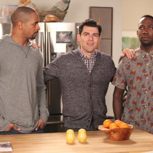 Still of Max Greenfield Damon Wayans Jr and Lamorne Morris in New Girl 2011