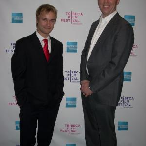 At the Tribeca Film Festival left to right Andrew Lawton Shane Tilston