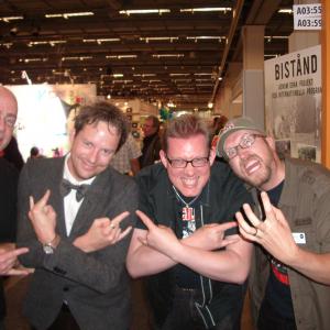 Jonas Wolcher with some great horror authors at Swedish Bookfair Gothenburg 2011